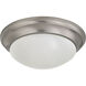 Brentwood 2 Light 14 inch Brushed Nickel Flush Mount Ceiling Light
