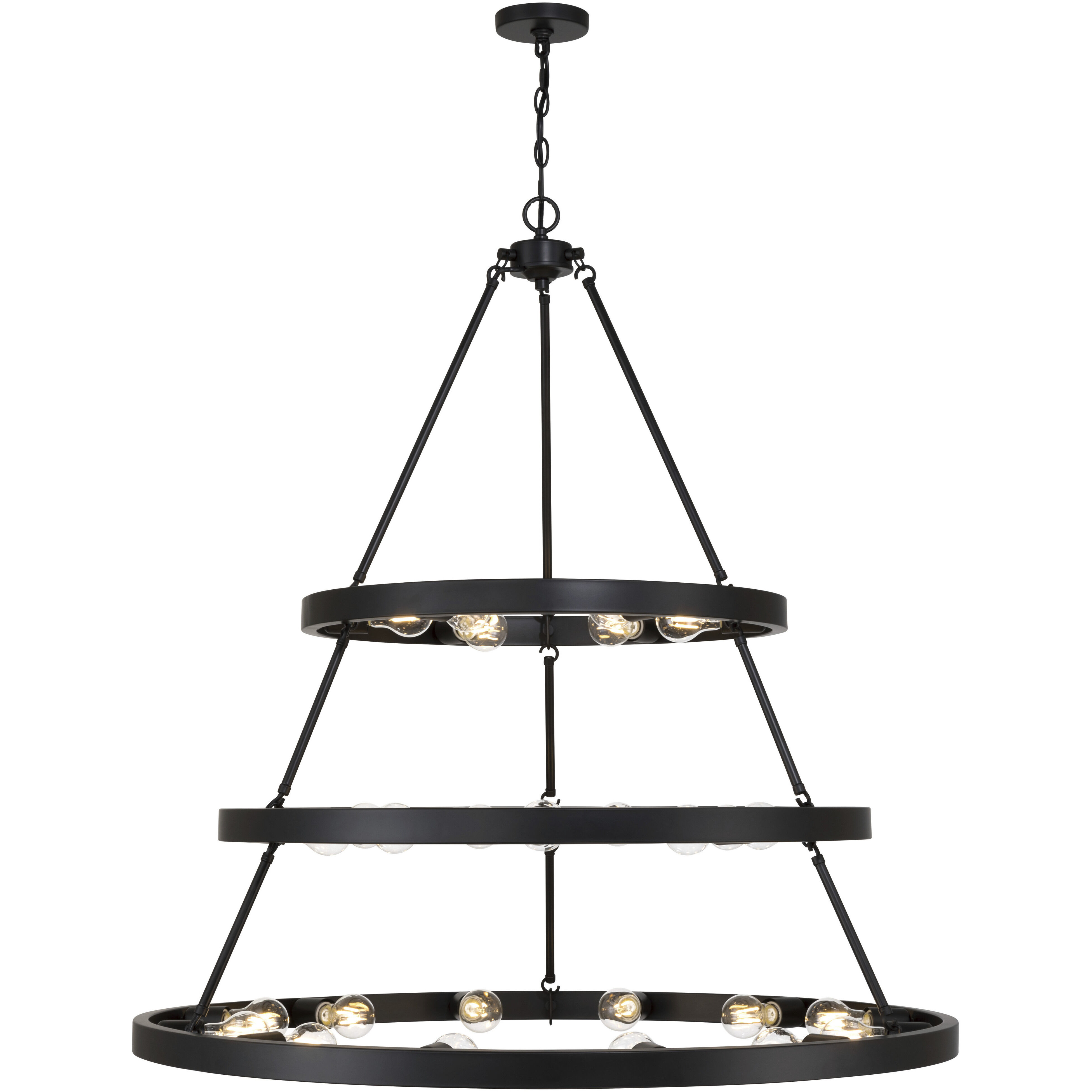Castile 27 Light 40 inch Matte Black Chandelier Ceiling Light