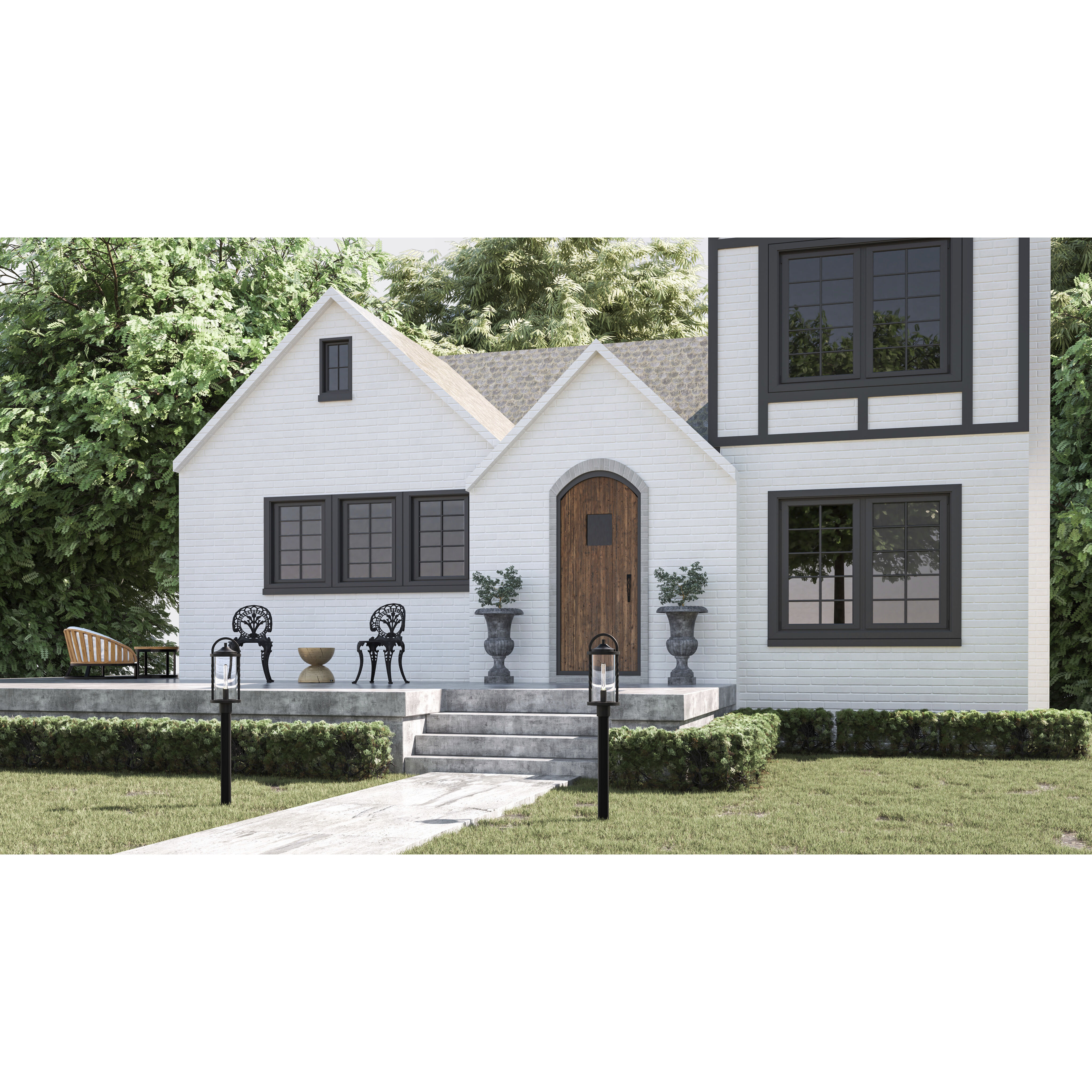 Reece 1 Light 20 inch Earth Black Outdoor Post Lantern