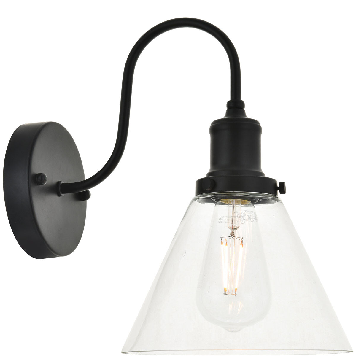 Histoire 1 Light 8 inch Black Wall Sconce Wall Light