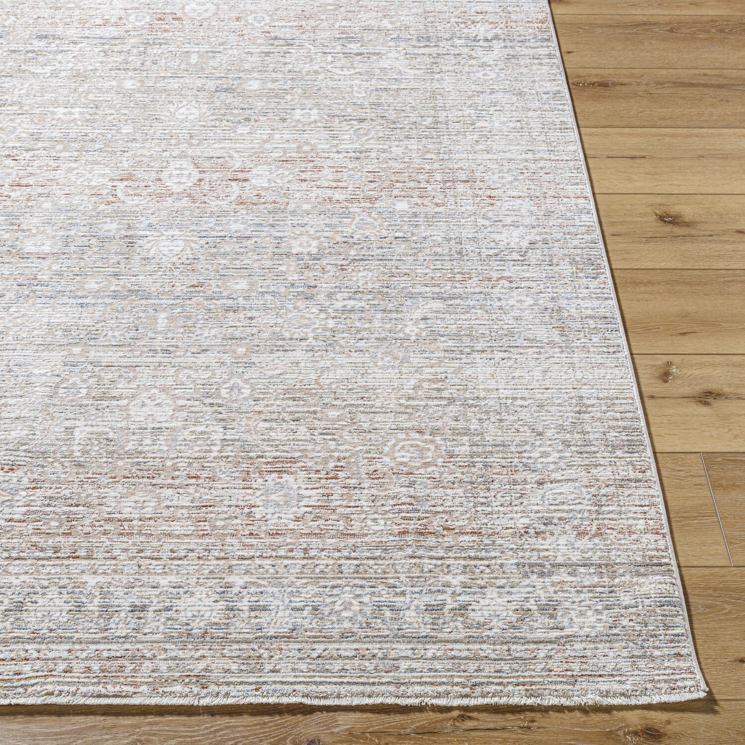 Presidential 38.98 X 24.02 inch Ash/Metallic - Silver/Sage Machine Woven Rug in 2 x 3.25