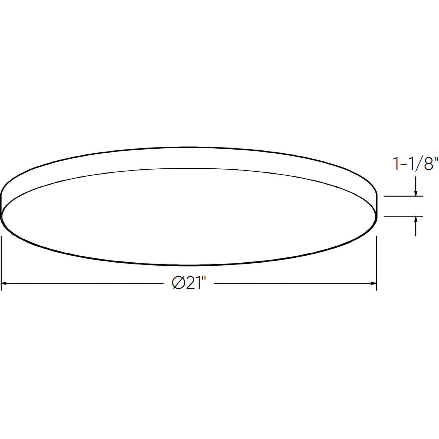 Fusion 1 Light 21 inch White Flushmount Ceiling Light