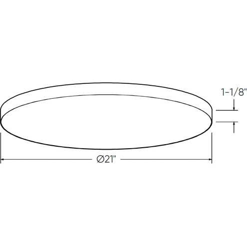 Fusion 1 Light 21 inch White Flushmount Ceiling Light