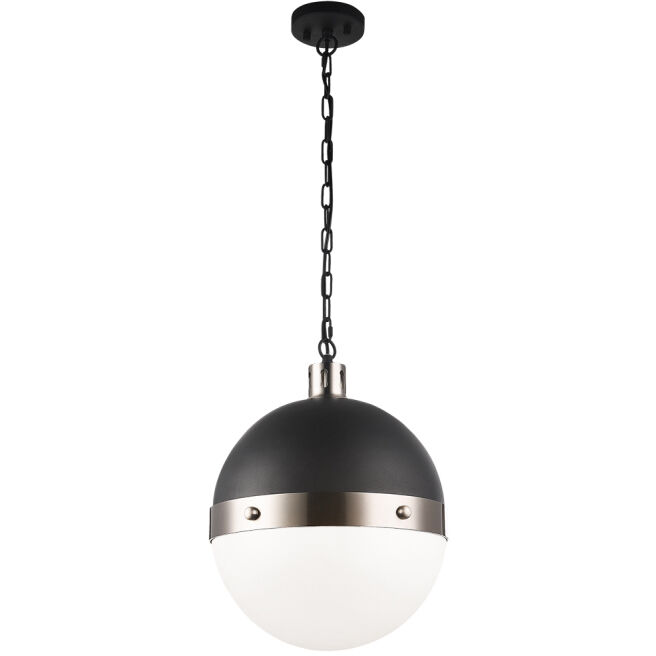 Torino 3 Light 14 inch Brushed Nickel Pendant Ceiling Light in Brushed Nickel and Opal Glass