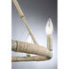 Shabby Chic 6 Light 22 inch Natural Wood with Rope Chandelier Ceiling Light