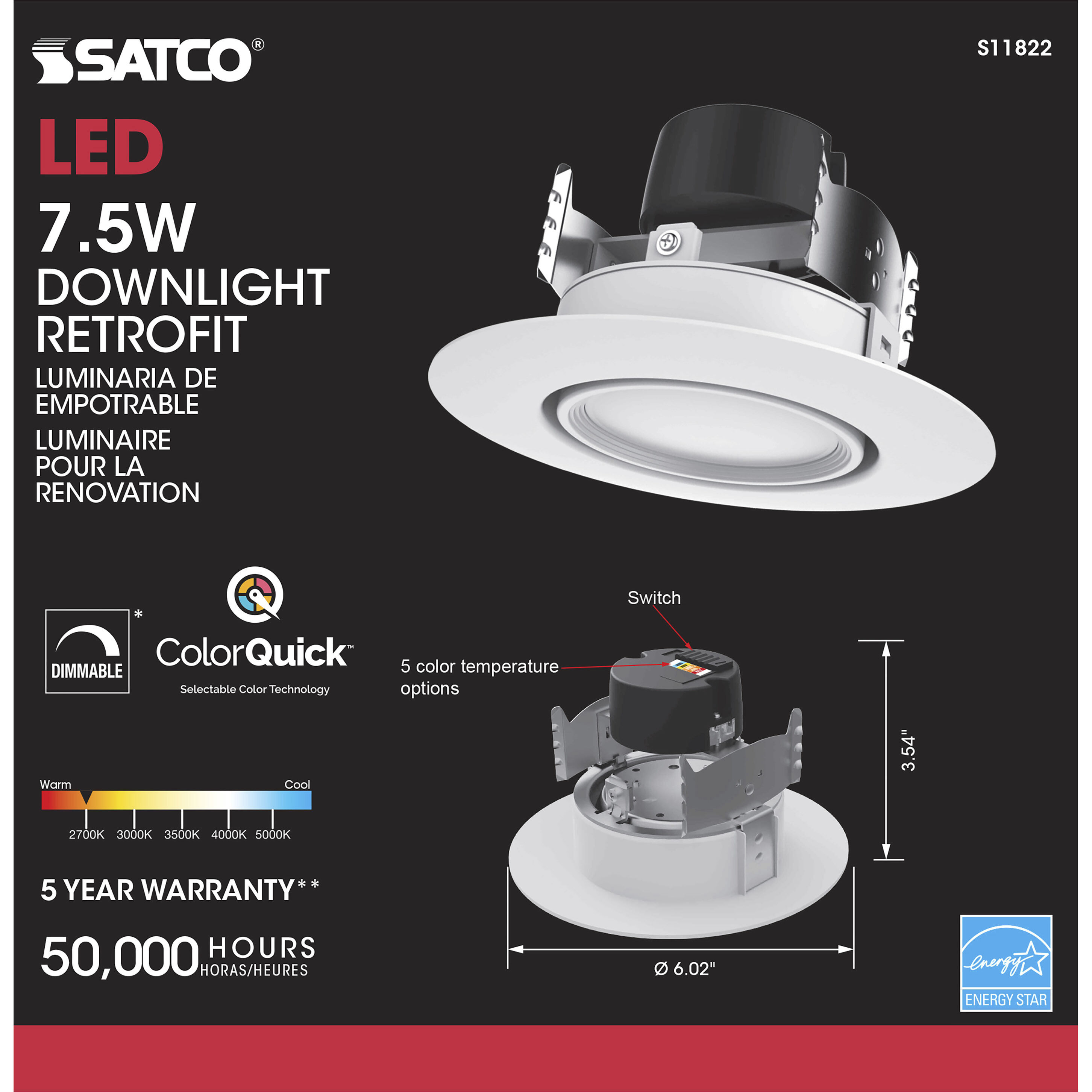 Edgewood Integrated LED White Recessed