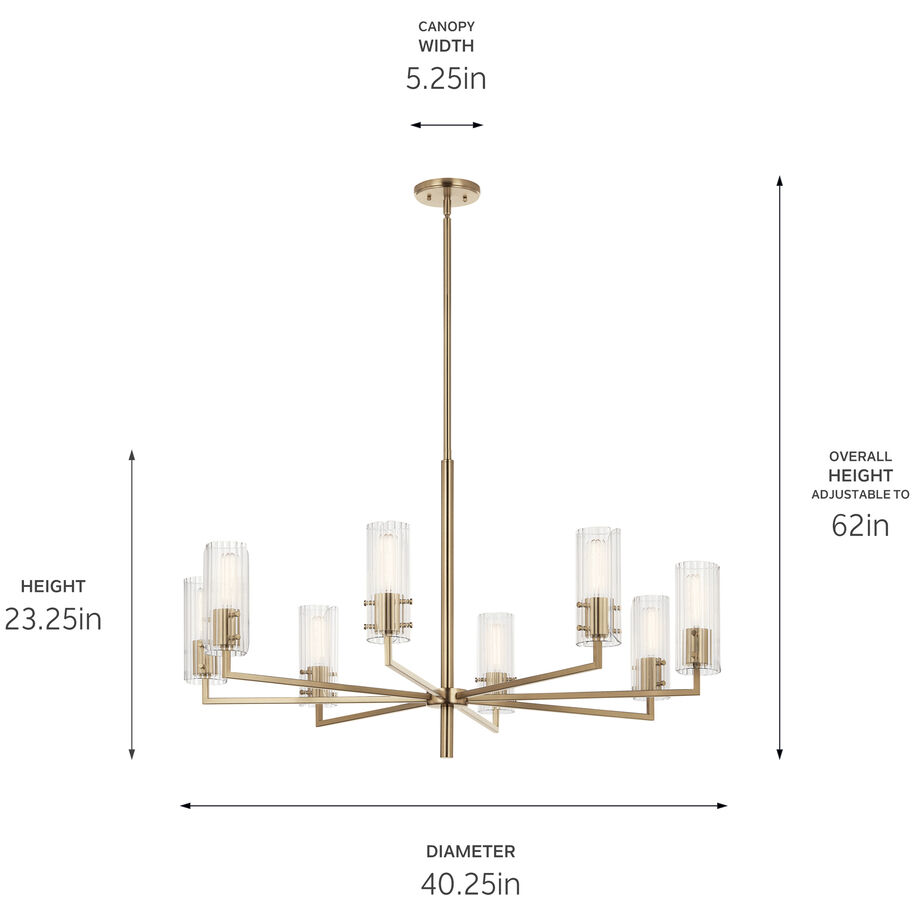 Velestino 8 Light Champagne Bronze Chandelier Ceiling Light