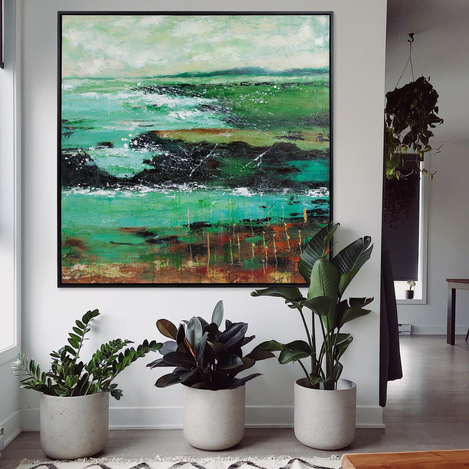 The Irish Shore 51.75 X 51.75 inch Hand Painted Original Art