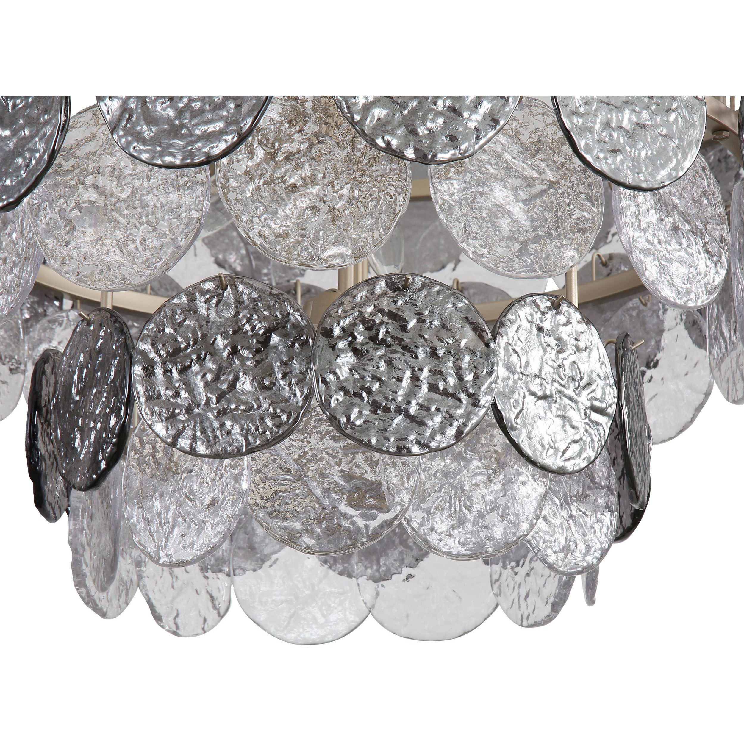 Yep Cascada Pendant Ceiling Light in Smoke Plated Glass, 3 Tier