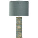 Cameron 33 inch 100.00 watt Blue and Cream Table Lamp Portable Light