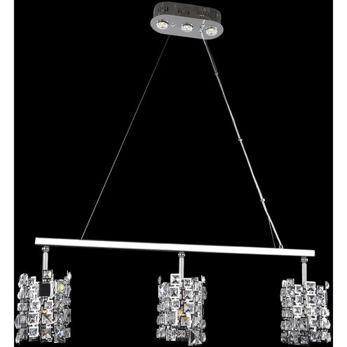 Dolo 3 Light 42 inch Chrome Island Light Ceiling Light