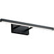 Parallax LED 18 inch Black Bath Vanity & Wall Light in 3000K, dweLED