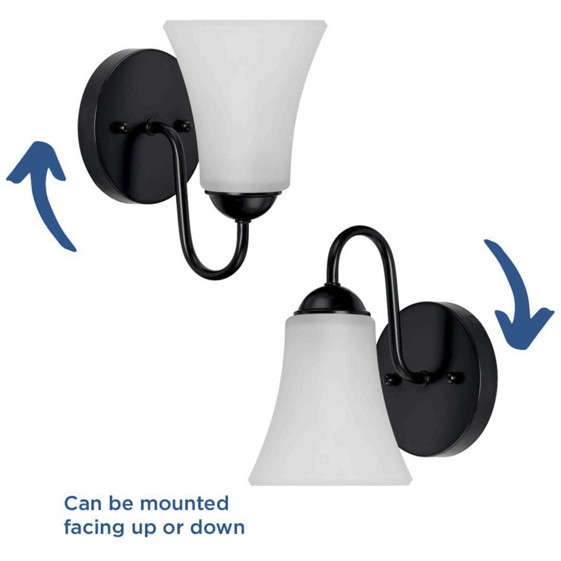 Classic 1 Light 5 inch Matte Black Bath Vanity Wall Light