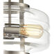 Mohawk 2 Light 13 inch Satin Nickel with Clear Semi Flush Mount Ceiling Light