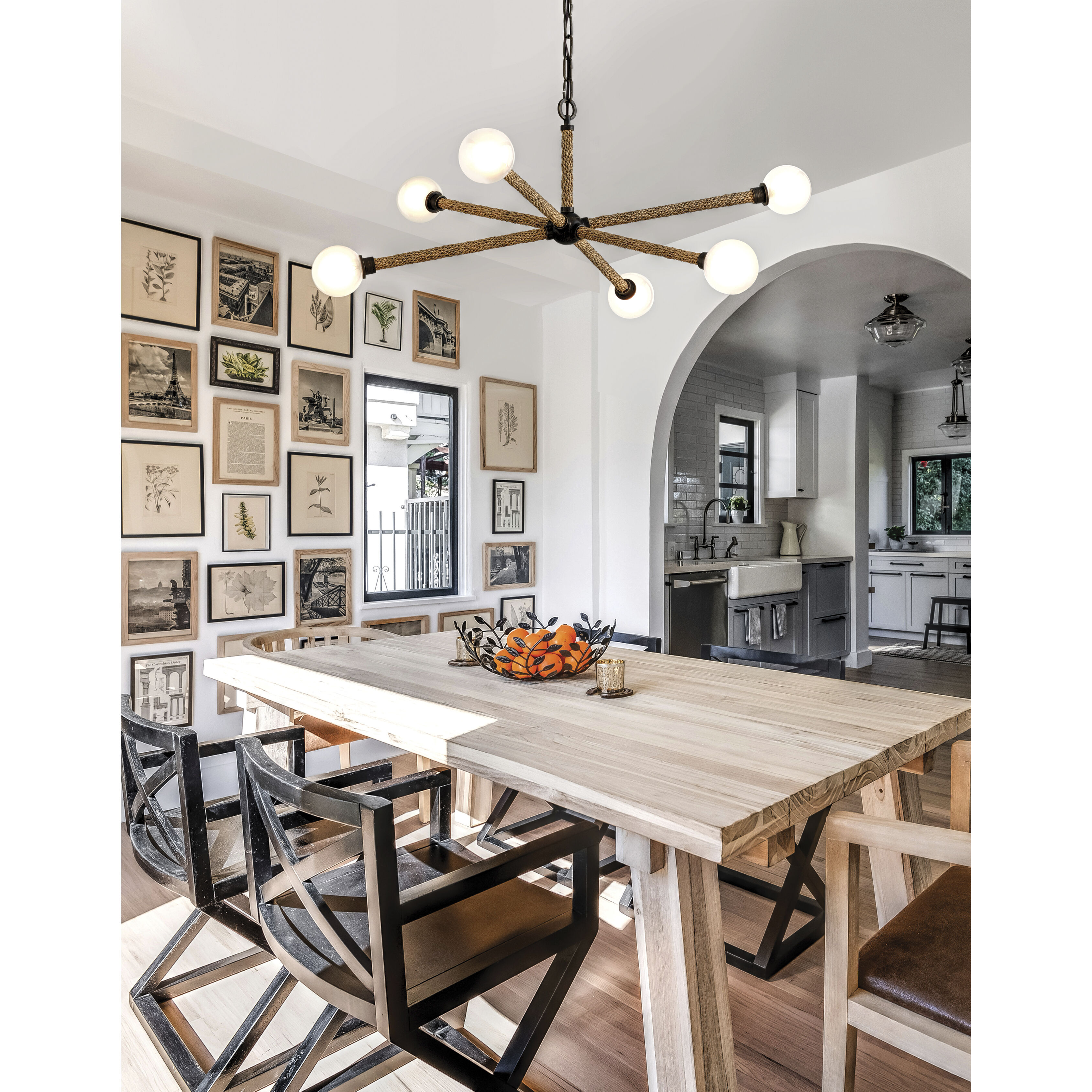 Nomad 6 Light 37.25 inch Classic Bronze Chandelier Ceiling Light