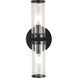 Revolve 2 Light 10.62 inch Clear Glass and Urban Bronze Bath Vanity Wall Light