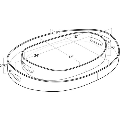 Andres Grey Serving Tray