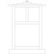 Mission 1 Light 14.75 inch Verdigris Patina Column Mount in White Opalescent, T-Bar Overlay
