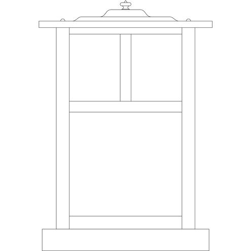Mission 1 Light 14.75 inch Rustic Brown Column Mount in Off White, T-Bar Overlay
