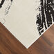 Optika 90 X 63 inch Black/White Rug in 5 x 7