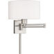 Allison 24 inch 100.00 watt Brushed Nickel Swing Arm Wall Lamp Wall Light