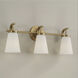 Drake 3 Light 23 inch Aged Brass Vanity Light Wall Light
