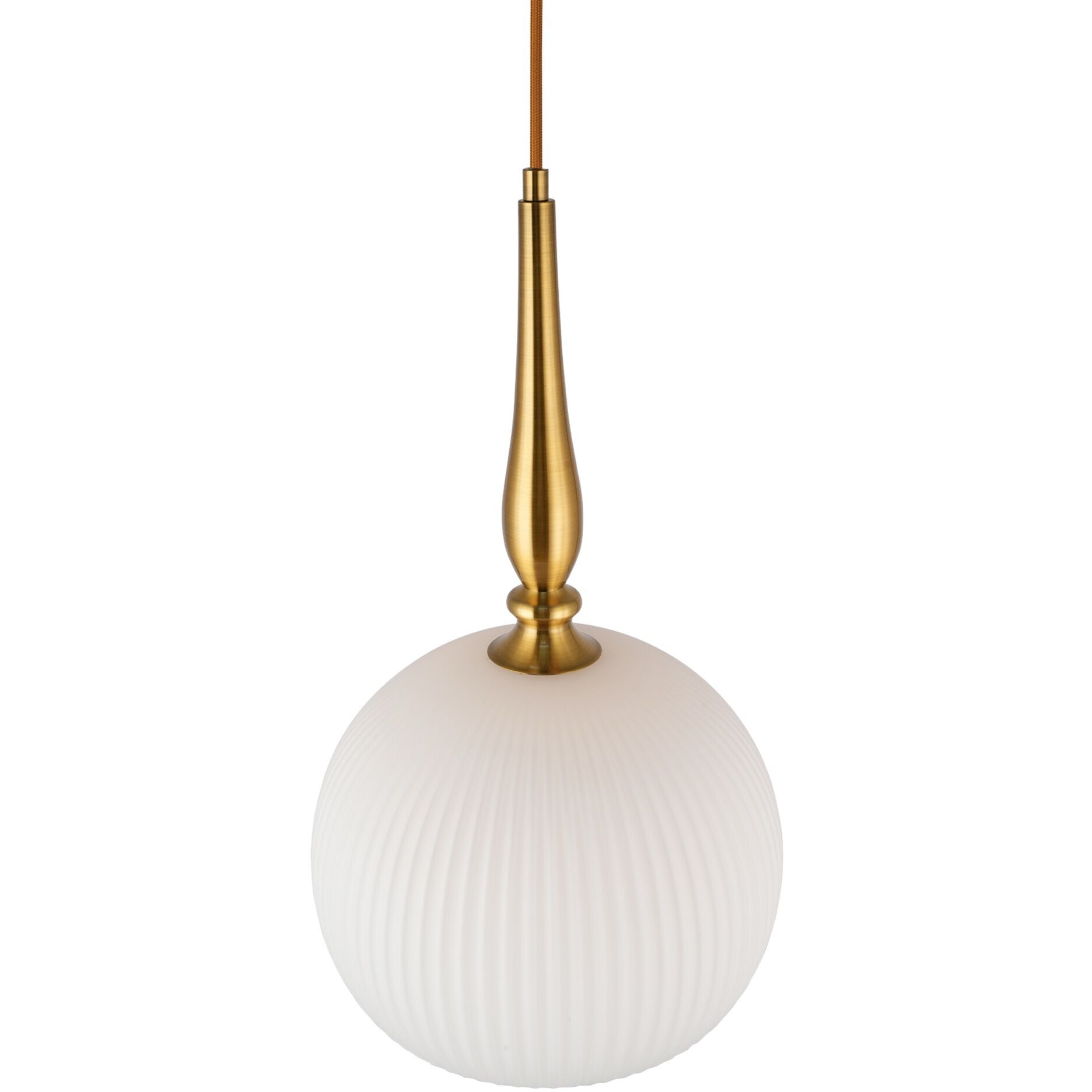 Kate 1 Light 9.8 inch Brushed Brass Pendant Ceiling Light