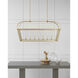 Chapman & Myers Riverside 7 Light 54 inch Antique-Burnished Brass Linear Pendant Ceiling Light, Large