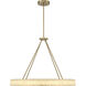 Divinely LED 36.75 inch Celeste Brass Chandelier Ceiling Light