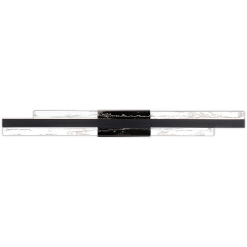 Tandem 2 Light 27 inch Black Bath Vanity & Wall Light in 27in.