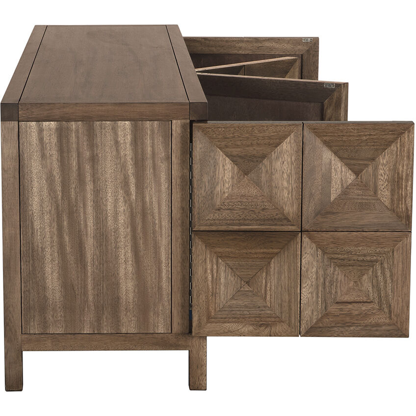 Quadrant 96.5 X 23 inch Dark Walnut Sideboard, 4 Door