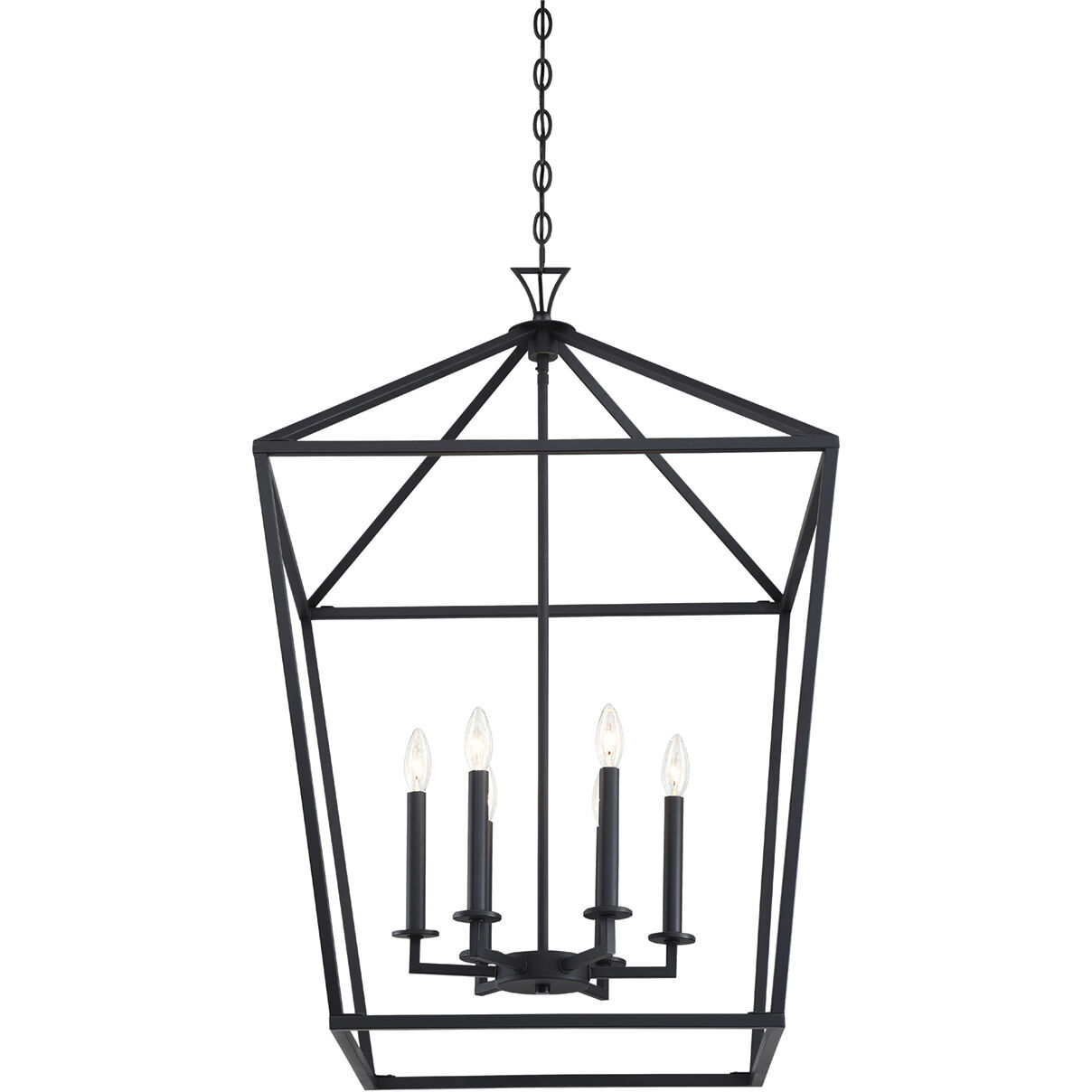 Townsend 6 Light 24 inch Matte Black Pendant Ceiling Light, Essentials