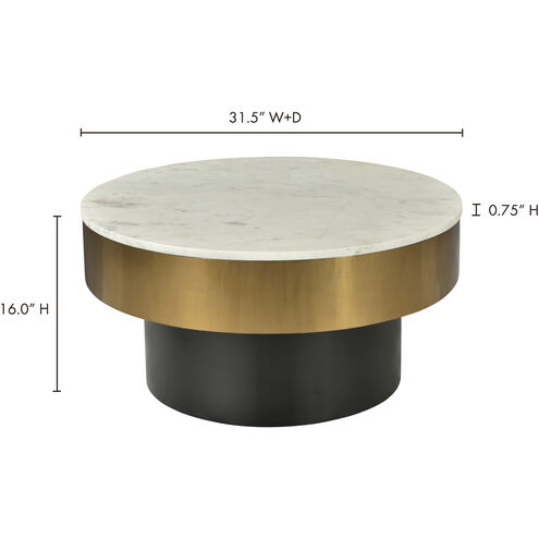 Dado 32 X 32 inch White Coffee Table