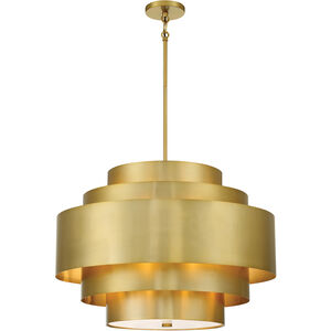Spyglass Terrace 5 Light 26 inch Soft Brass Pendant Ceiling Light