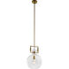 Canada 1 Light 10 inch Brass Single Pendant Lighting Ceiling Light