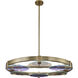 Optics 6 Light 36 inch Winter Brass Chandelier Ceiling Light