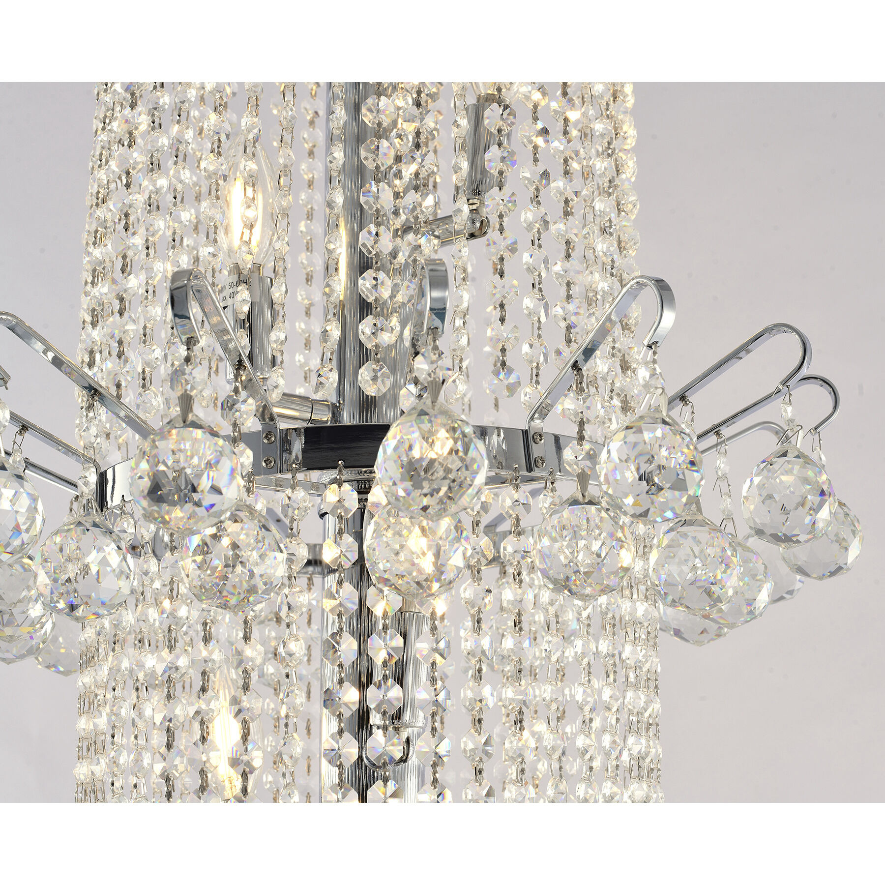 Canada 20 Light 44 inch Chrome Chandelier Ceiling Light