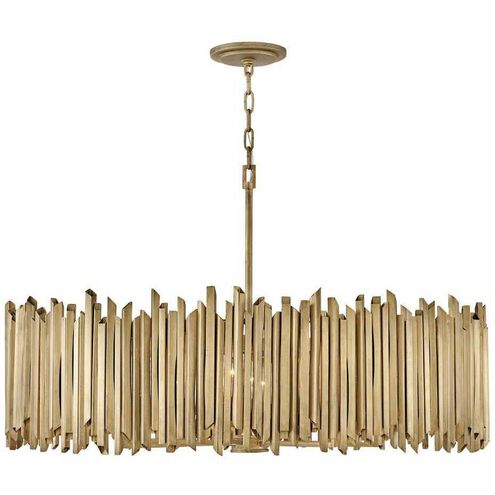 Lisa McDennon Roca LED 40 inch Burnished Gold Indoor Chandelier Ceiling Light