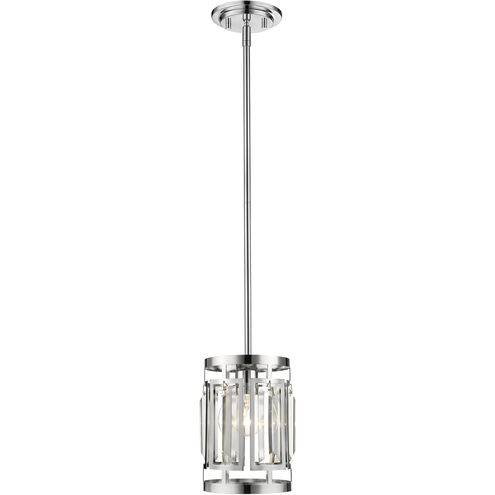 Mersesse 1 Light 5.5 inch Chrome Pendant Ceiling Light in 2.42, Clear and Chrome