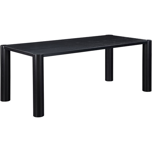 Post 76 X 36 inch Black Dining Table, Small