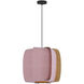Alba LED 21.25 inch Black Pendant Ceiling Light in Rose/Ash, WEP Collection