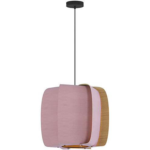 Alba LED 21.25 inch Black Pendant Ceiling Light in Rose/Ash, WEP Collection