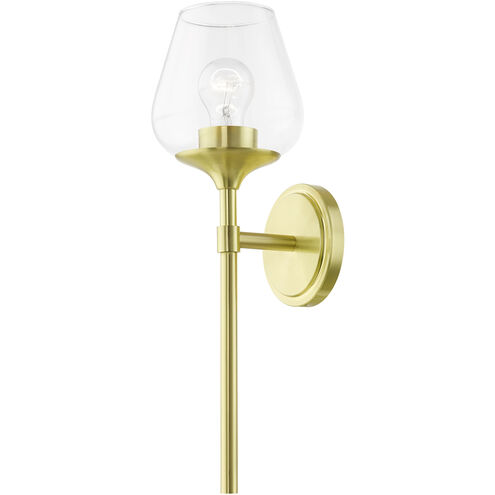 Willow 1 Light 6 inch Satin Brass Vanity Sconce Wall Light