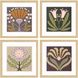 Florals Collection Green Framed Art