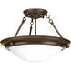 Tucker 2 Light 15.25 inch Antique Bronze Semi-Flush Mount Ceiling Light