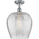 Edison Norfolk 1 Light 11.75 inch Semi-Flush Mount