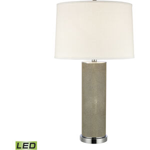 Around the Grain 30 inch 9.00 watt Light Gray with Polished Nickel Table Lamp Portable Light