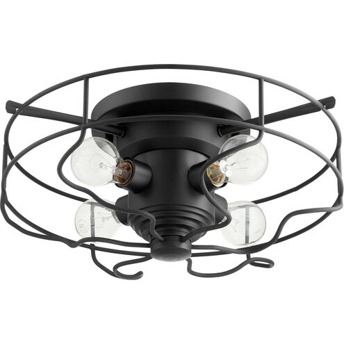 Fort Worth 4 Light 18 inch Noir Semi Flush Mount Ceiling Light