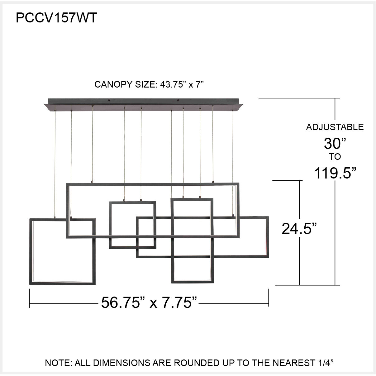Canvas LED 57 inch Western Bronze Island Chandelier Ceiling Light