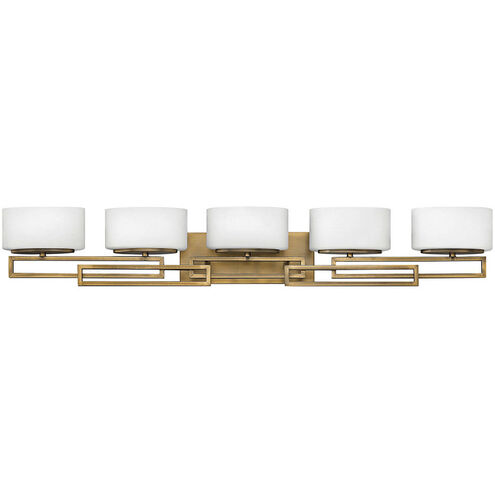 Lanza 5 Light 43 inch Brushed Bronze Vanity Light Wall Light